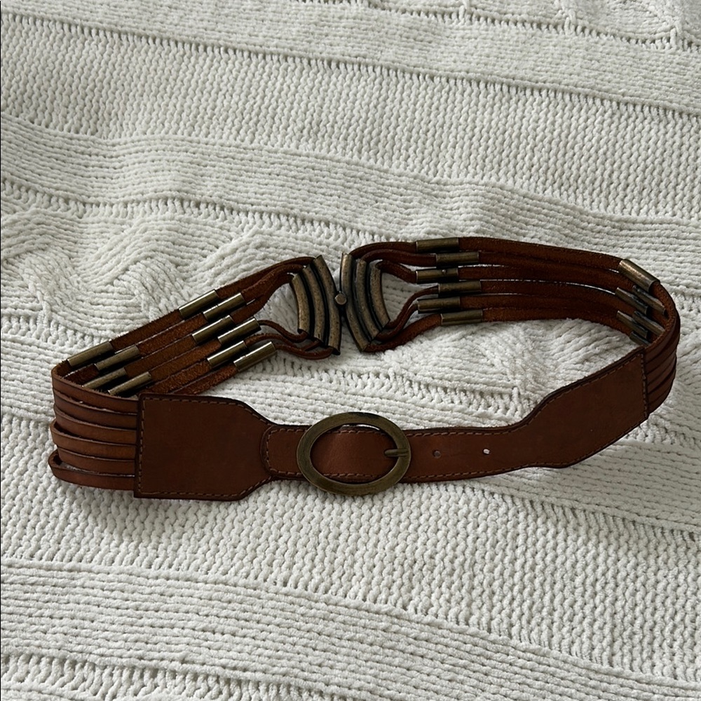 Lucky brand leather belt Boho style size small